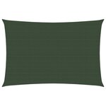 vidaXL Voile d'ombrage 160 g/m² Vert foncé 6x7 m PEHD
