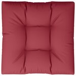 vidaXL Coussin de palette rouge bordeaux 70x70x12 cm tissu