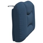 vidaXL Coussin de tête de lit bleu 80 cm tissu