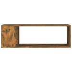 vidaXL Meuble TV Chêne fumé 100x24x32 cm Bois d'ingénierie