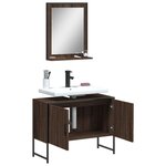 vidaXL Ensemble d'armoires de salle de bain 2 Pièces chêne marron