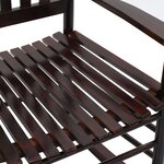 vidaXL Chaise à bascule avec siège incurvé Marron Bois de peuplier