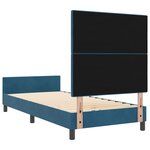Cadre de lit vidaXL Bleu foncé 80x200 cm Velours