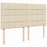 vidaXL Sommier à lattes de lit avec matelas Crème 180x200 cm Tissu