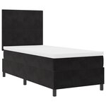 Lit à ressorts avec matelas et LED vidaXL Noir 90x190 cm Velours