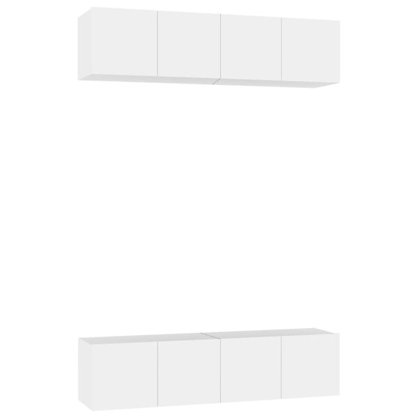 vidaXL Meubles TV 4 Pièces Blanc 60x30x30 cm Aggloméré