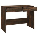 vidaXL Bureau Chêne fumé 101x50x76 5 cm Aggloméré