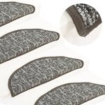 vidaXL Tapis de marches d'escalier 15 Pièces Anthracite 65x21x4 cm