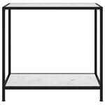 vidaXL Table console Blanc 80x35x75 cm Verre trempé