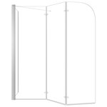 vidaXL Enclos de bain 120x69x130 cm Verre trempé Transparent