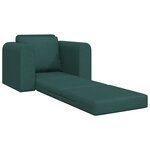 vidaXL Canapé Lit au Sol 2-en-1 Vert Foncé 98x71x83 cm Tissu