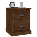 vidaXL Tables de chevet 2Pièces chêne marron 39x39x47 5cm bois ingénierie