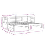 vidaXL Lit coulissant sans matelas blanc 2x(90x190) cm