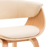 vidaXL Chaises à manger lot de 6 crème bois courbé et similicuir