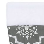 vidaXL Jupe de sapin de Noël de luxe avec chaussette Gris 122 cm Tissu