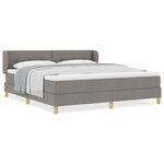 Lit Box Spring vidaXL avec Matelas - Taupe 180x200 cm Tissu
