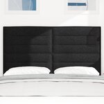 vidaXL Tête de lit à LED Design Lignes Noire 72 cm Tissu