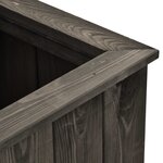 vidaXL Lit surélevé Gris foncé 74x32x30 cm Bois de pin massif