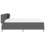 vidaXL Lit box spring avec matelas gris foncé 180x200 cm en tissu