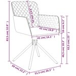 vidaXL Chaises pivotantes à manger lot de 2 Gris clair Velours