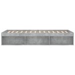 vidaXL Cadre de lit gris béton 100x200 cm