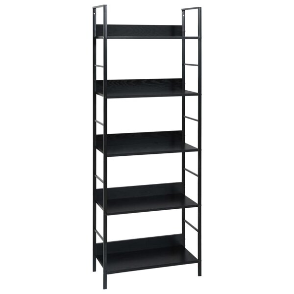 vidaXL Bibliothèque à 5 niveaux noir 60x27 6x158 5cm bois d'ingénierie