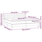 vidaXL Sommier à lattes de lit et matelas Noir 200x200 cm Velours