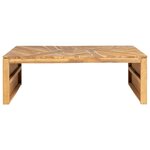 vidaXL Table basse Bois de teck massif 110x35x38 cm