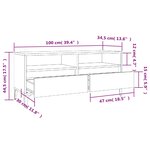 vidaXL Meuble TV blanc 100x34 5x44 5 cm bois d'ingénierie