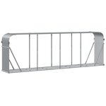 vidaXL Porte-bûches gris clair 300x45x100 cm acier galvanisé
