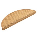 vidaXL Tapis d'escalier autocollants aspect sisal 15 Pièces 56x17x3 cm