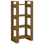 vidaXL Bibliothèque/Cloison Marron miel 60x35x125 cm Bois massif