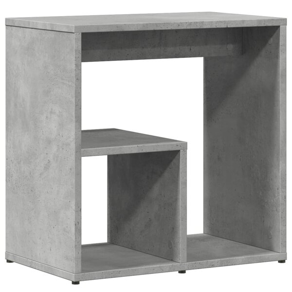 vidaXL Table d'appoint Gris béton 50x30x50 cm Bois d'ingénierie