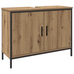 vidaXL Ensemble de meubles de salle de bain 4 pièces Chêne artisanal Bois d'ingénierie