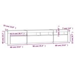 vidaXL Meuble TV avec lumières LED Chêne sonoma 210x35x40 cm
