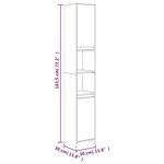 vidaXL Armoire de bain Chêne marron 30x30x183 5 cm Bois d'ingénierie