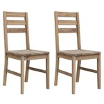 vidaXL Chaises à manger lot de 2 bois d'acacia solide