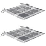 vidaXL Chaises pliables de jardin 2 Pièces avec coussins Bois d'acacia