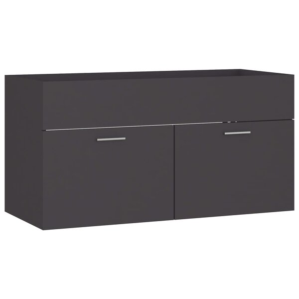 vidaXL Armoire d'évier Gris 90x38 5x46 cm Bois d’ingénierie
