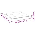 vidaXL Coussins de chaise de jardin 6 Pièces carreaux gris 40x40x3 cm