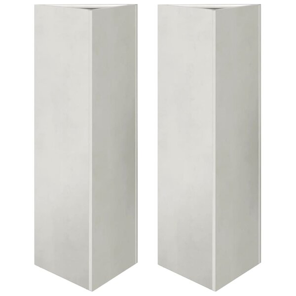 vidaXL Jardinières 2 Pièces triangulaire 30x26x75 cm acier inoxydable