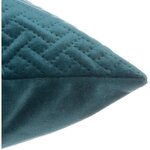 Coussin velours Emb Dolce - 40 x 40 cm - Bleu canard