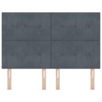 Tête de lit capitonnée gris foncé 160 cm en velours