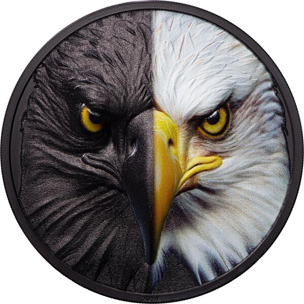 Pièce de monnaie en Argent 20 Dollars g 93.3 (3 oz) Millésime 2024 Day and Night BALD EAGLE