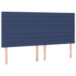 vidaXL Sommier à lattes de lit avec matelas Bleu 200x200 cm Tissu