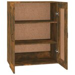 vidaXL Armoire murale suspendue Chêne fumé 69 5x32 5x90 cm