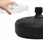 vidaXL Socle de parasol Rempli de sable/d'eau 15 L Noir