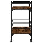 vidaXL Chariot de cuisine chêne fumé 82x40x78 5 cm bois d'ingénierie
