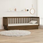 vidaXL Lit de jour sans matelas marron miel 100x200 cm bois pin massif