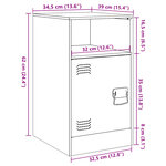 vidaXL Tables de chevet 2 Pièces rose 34 5x39x62 cm acier
